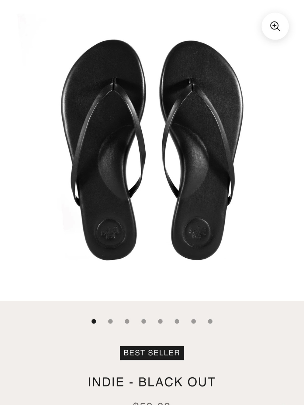 Indie Black Out Women's Flip Flop Sandals - Black